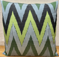 white-Ikat Pillow ( 50 x 50 cm ) 