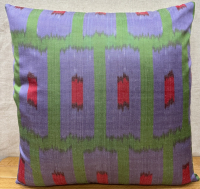 white-Ikat Pillow ( 50 x 50 cm ) 