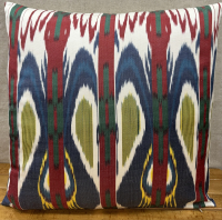 white-Ikat Pillow ( 50 x 50 cm ) 